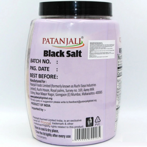 Гималайская чёрная соль Патанджали | Patanjali Blak Salt Kala Namak 1kg
