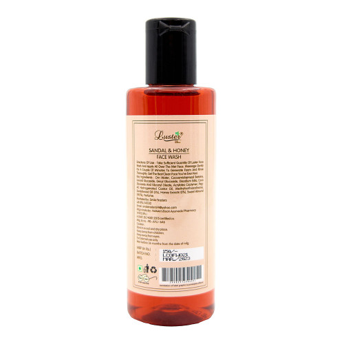 Питательный гель для умывания с маслом сандалового дерева Ластер | Luster Sandal & Honey Herbal Face Wash 110ml