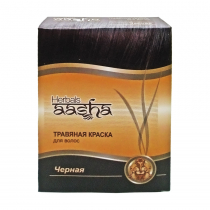AASHA HERBALS Hair dye Black Краска для волос Черная 60г