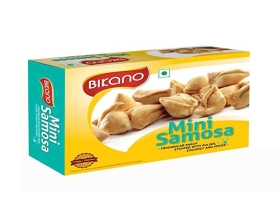 BIKANO Mini samosa Закуска с начинкой из бобовых кокоса и специй треугольная 180г