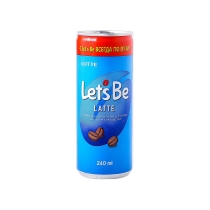 LOTTE Let's Be Latte Напиток кофейный в банках 240мл