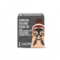 LUSTER Charcoal Sea Mud Facial Kit Набор: Пенка-скраб для умывания, Массажный гель для лица, Массажн