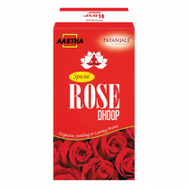 PATANJALI Aastha Special Rose Dhoop Благовония мягкие Дхуп Роза 10шт