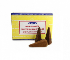 SATYA Californian White Sage Dhoop Cone Благовония конусы Калифорнийский Белый Шалфей 12шт