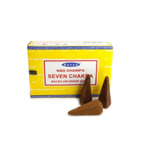 SATYA Seven Chakra Dhoop Cone Благовония конусы Семь Чакр 12шт