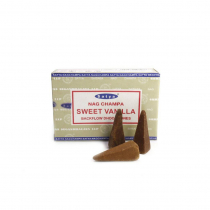 SATYA Sweet Vanilla Dhoop Cone Благовония конусы Сладкая Ваниль 12шт