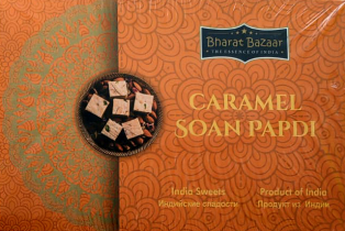 BHARAT BAZAAR Soan Papadi Caramel Сладости Соан Папди со вкусом Карамели 250г