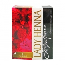 LADY HENNA Henna-based hair dye Black Краска для волос на основе Хны Черный  60г