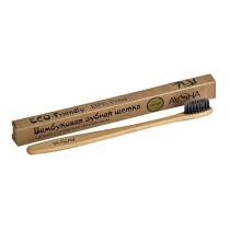 AASHA HERBALS Bamboo toothbrush Бамбуковая зубная щетка  ультра средняя щетина с угольным напылением