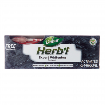 DABUR Toothpaste Dabur Herb’l Activated Charcoal  Зубная паста с активированным углем в комплекте с