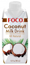 FOCO Organic tetra pak Кокосовый напиток без сахара 330мл